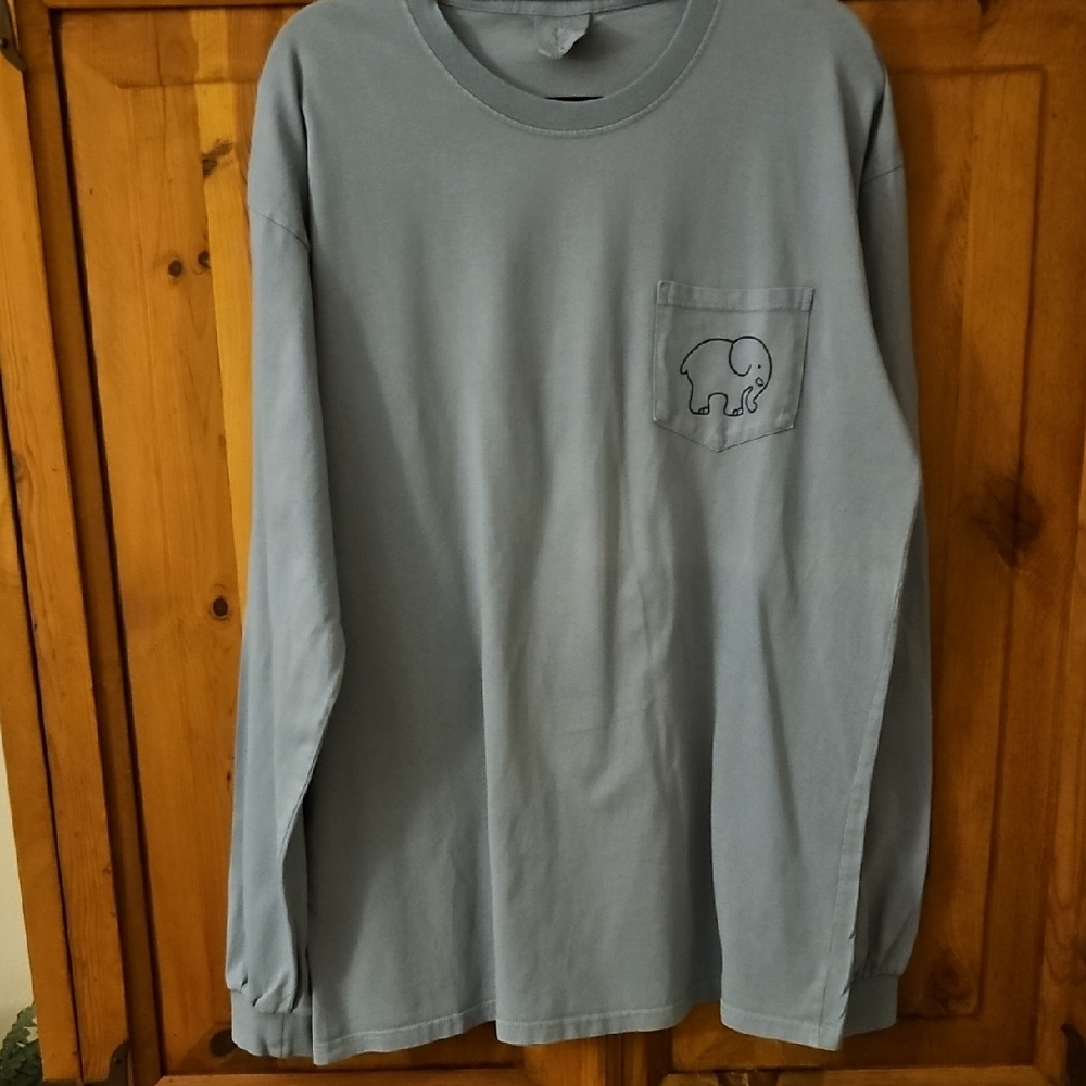 Ivory Ella Blue Long Sleeve Shirt  Size Large